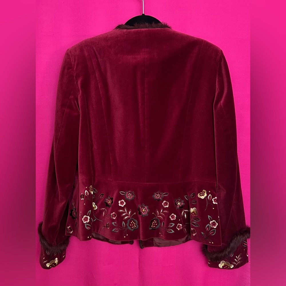 Vintage Oscar de la Renta Velvet Blazer Jacket - Picture 3 of 5